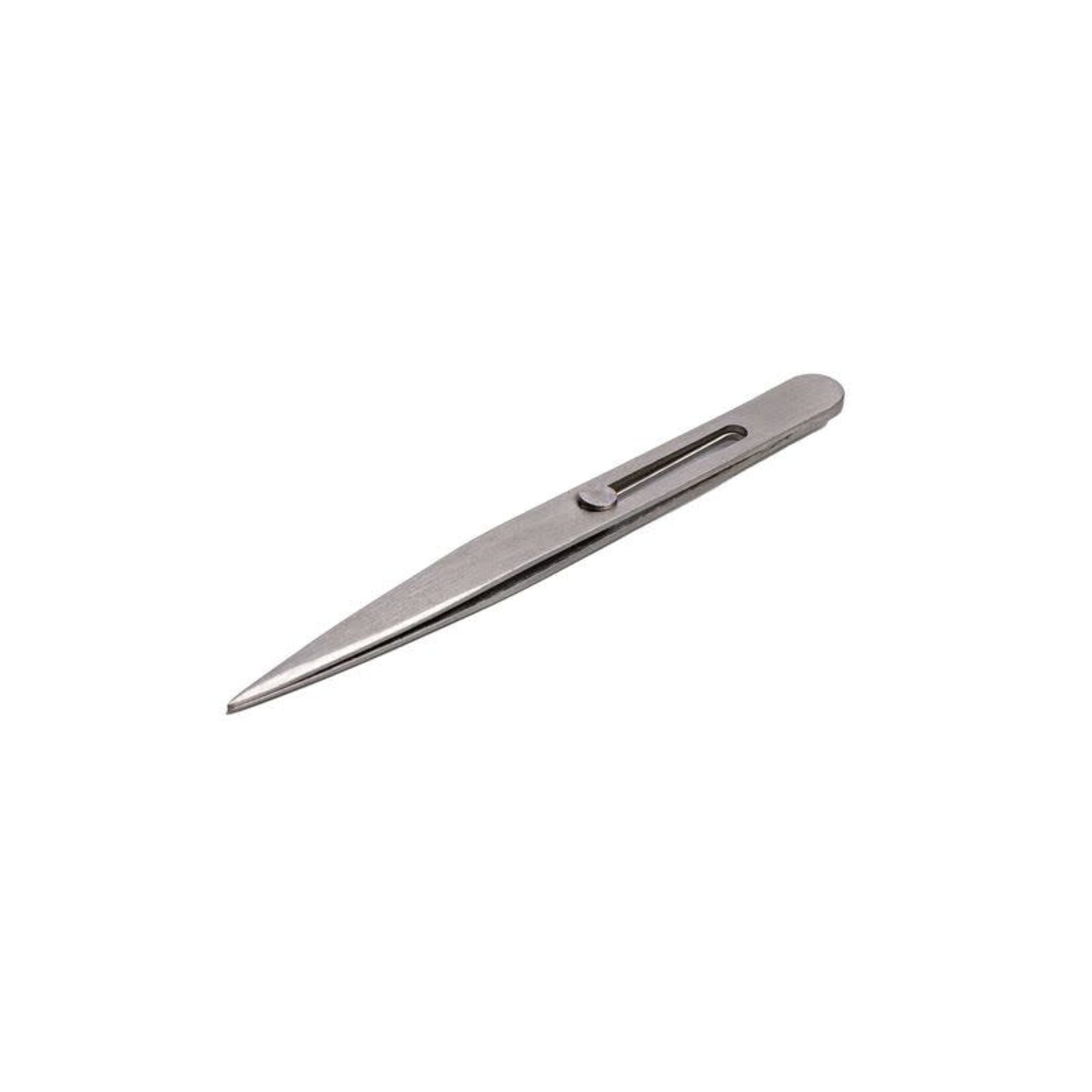 Hobby Essentials HDXK0133 Hobby Essentials 4.75" Point Slide Lock Stainless Steel Tweezer