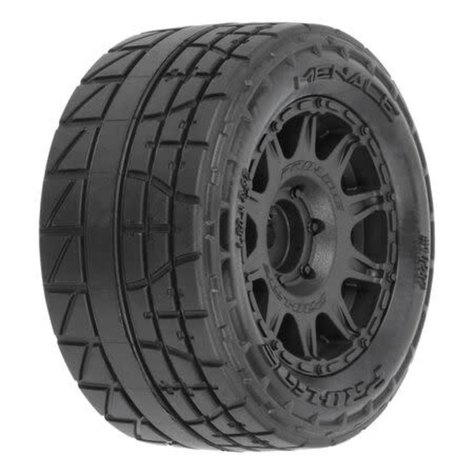 Pro-line Racing PRO1028710 Proline 1/18 Menace F/R Street Tires MTD 12mm Black Raid (4): Granite GROM