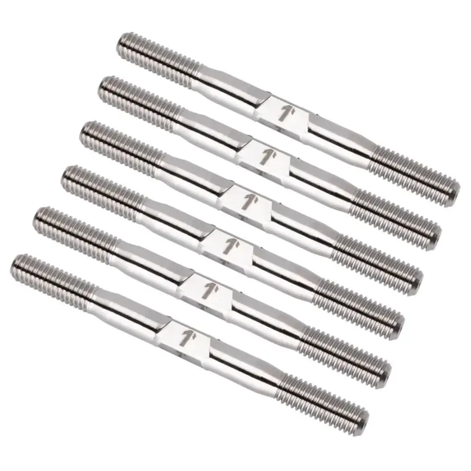 1UP 1UP-74912-RAW 1UP Racing Pro Duty Titanium Turnbuckle Set - AE RC10B84 & B84D - Raw