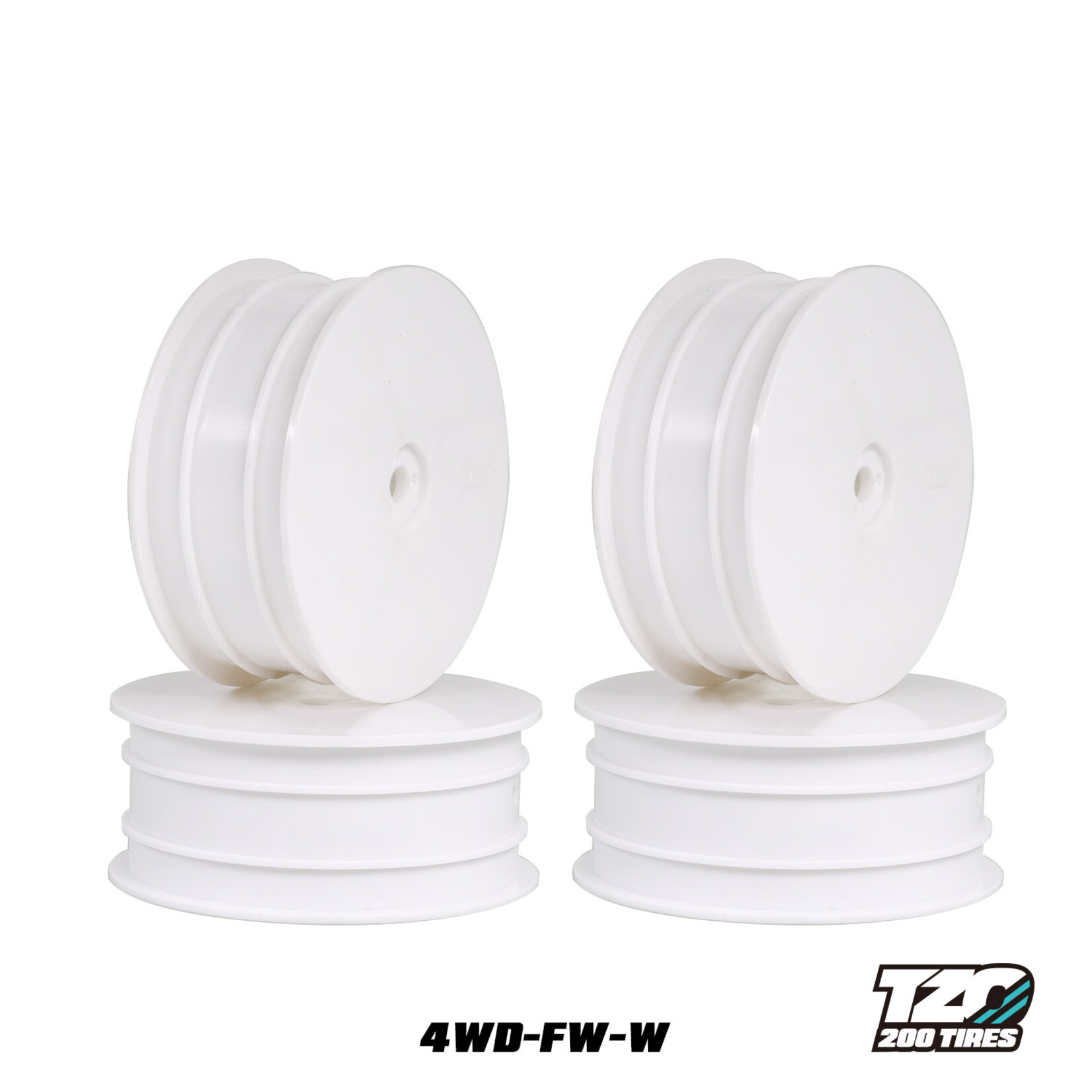TZO TZO- 4WD-FW-W TZO White 1/10 4WD 2.2 Front Wheels 4pcs/bag