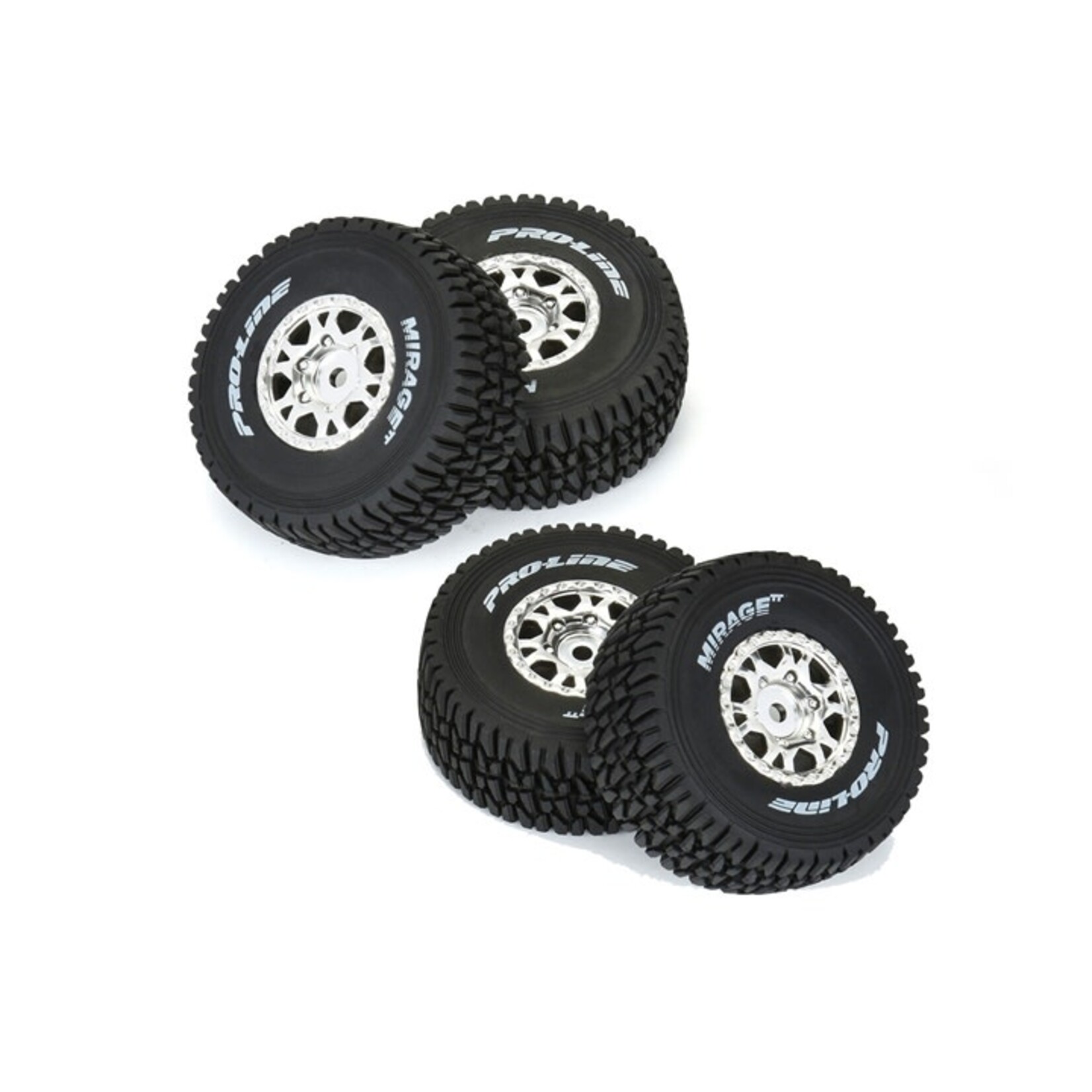 Pro-line Racing PRO1025310 Pro-Line Mojave Grom Mirage TT Pre-Mounted Tires (Silver) (4) (Medium) w/12mm Hex