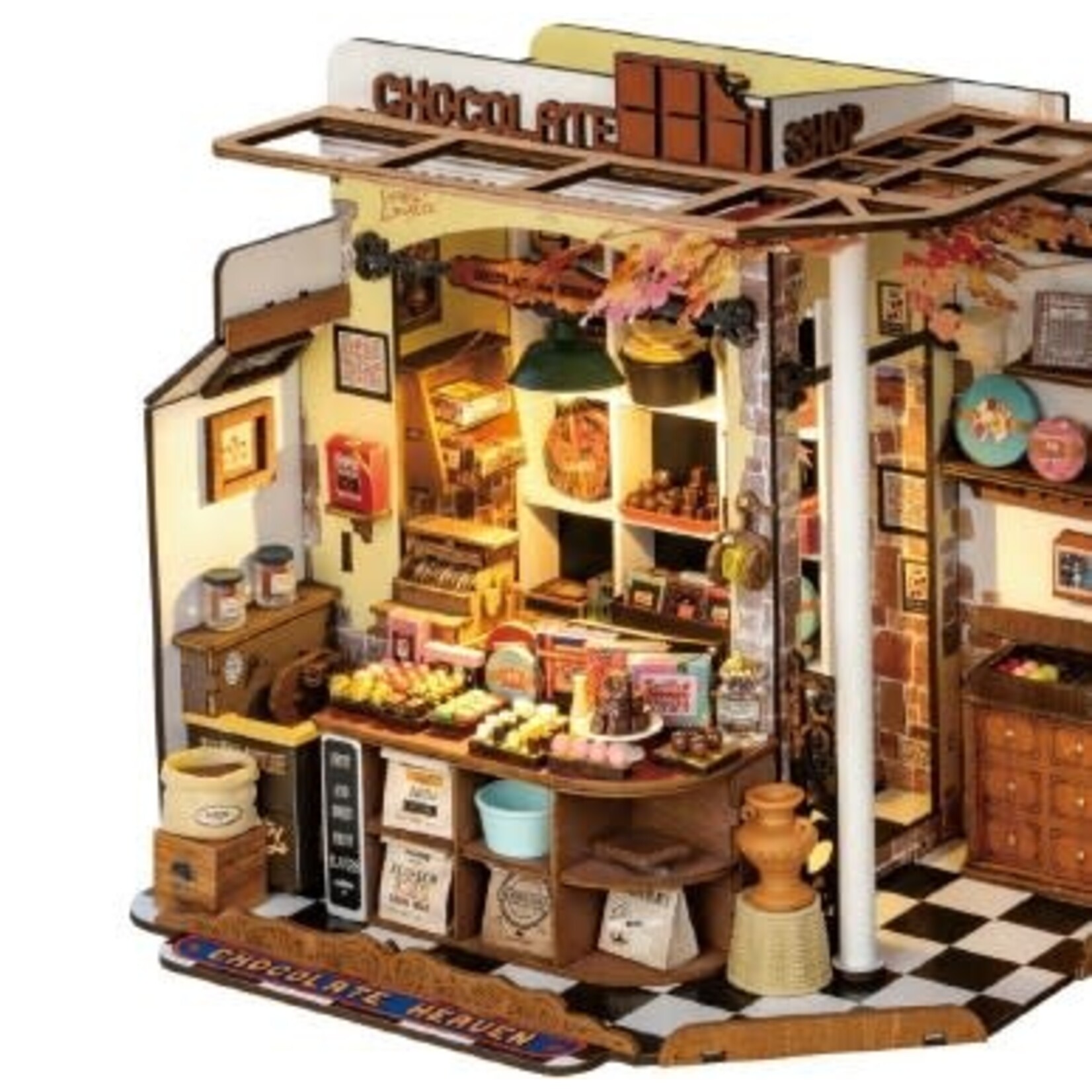 Robotime ROEDG174 Robotime Henry's Chocolate, DIY Miniature House