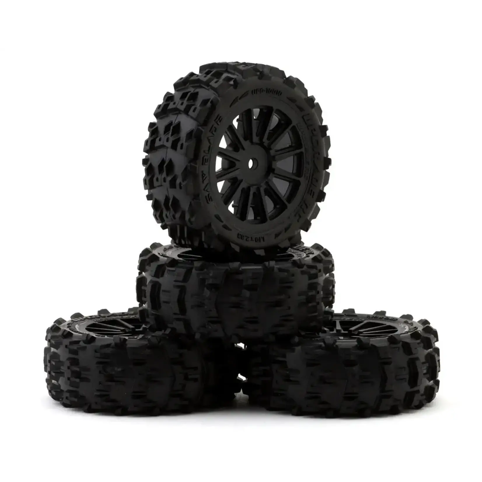 UpGrade RC UPG-10010 UpGrade RC Saw Blade Pre-Mounted Tires for ARRMA Typhon Grom (4)