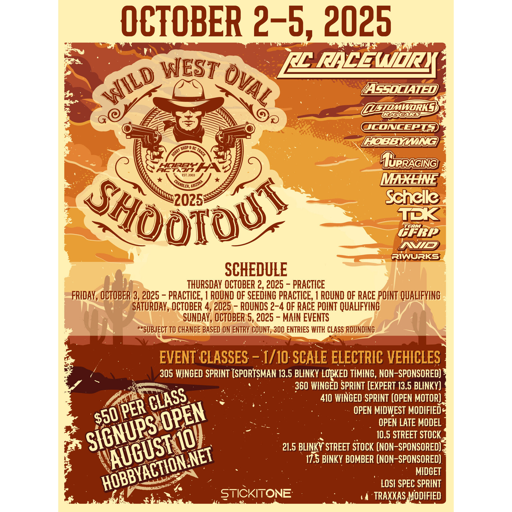 Hobby Action Wild West Shootout 2025 Race Entry