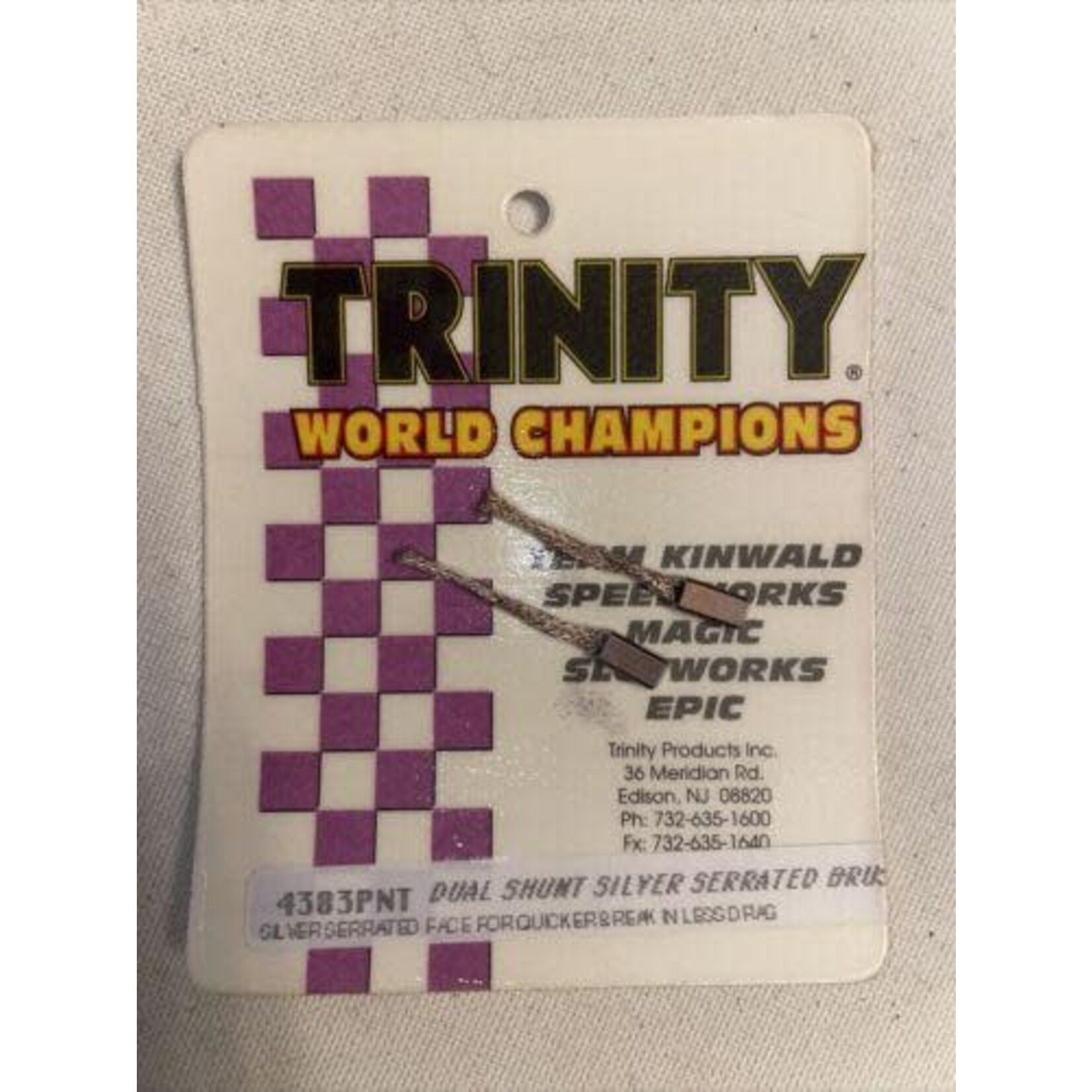 Trinity TRI-4383NT Trinty Stand Up Dual Shunt Silver Serrated Brush