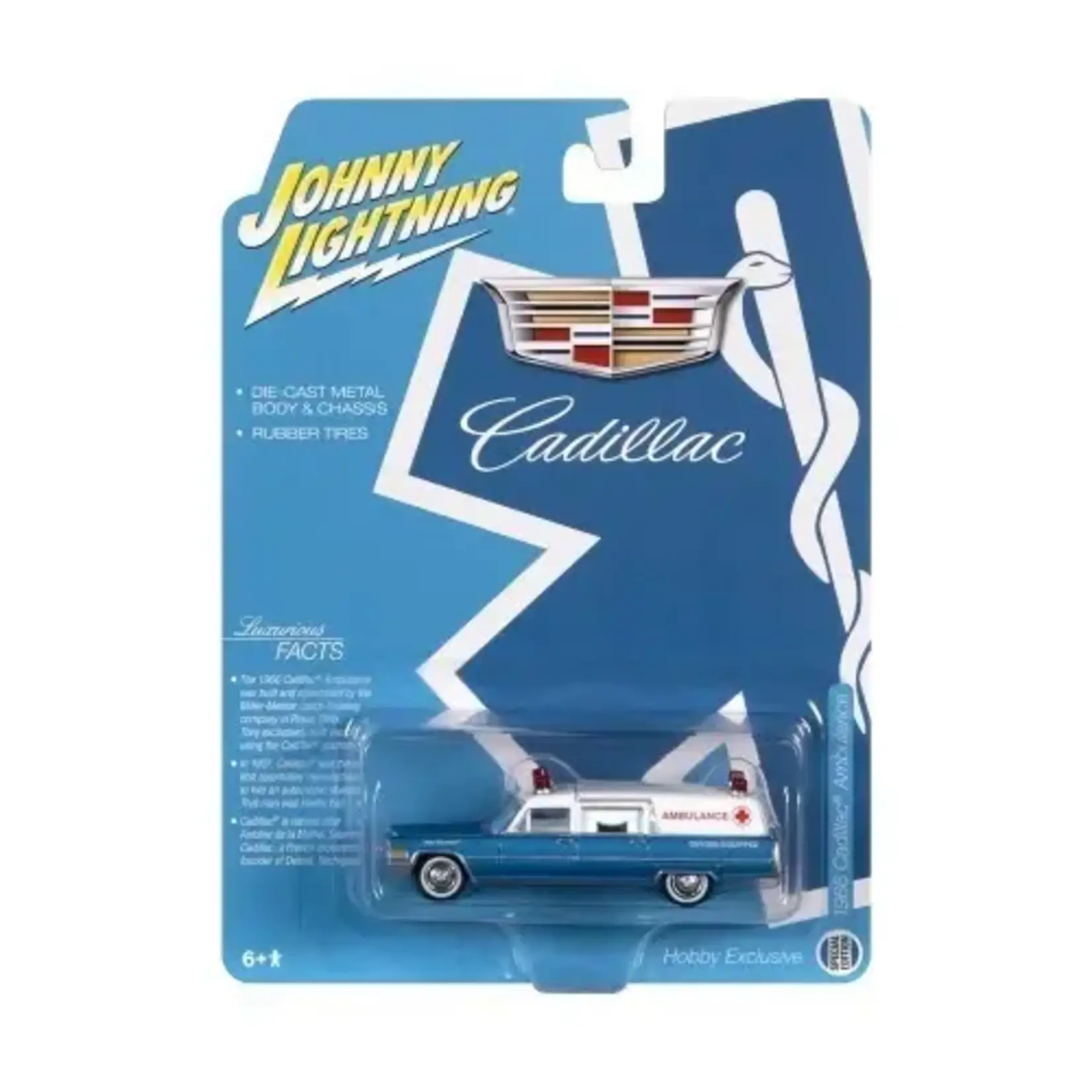 Johnny Lightning JLSP099 Johnny Lightning 1966 Cadillac Ambulance Blue/White
