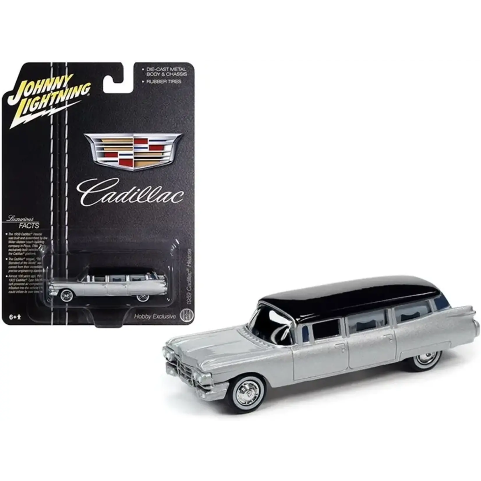 Johnny Lightning JLSP091 Johnny Lightning 1959 Cadillac Hearse Silver Hobby Exclusive
