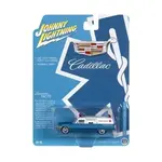 Johnny Lightning Damaged Card - JLSP099 Johnny Lightning 1966 Cadillac Ambulance Blue/White