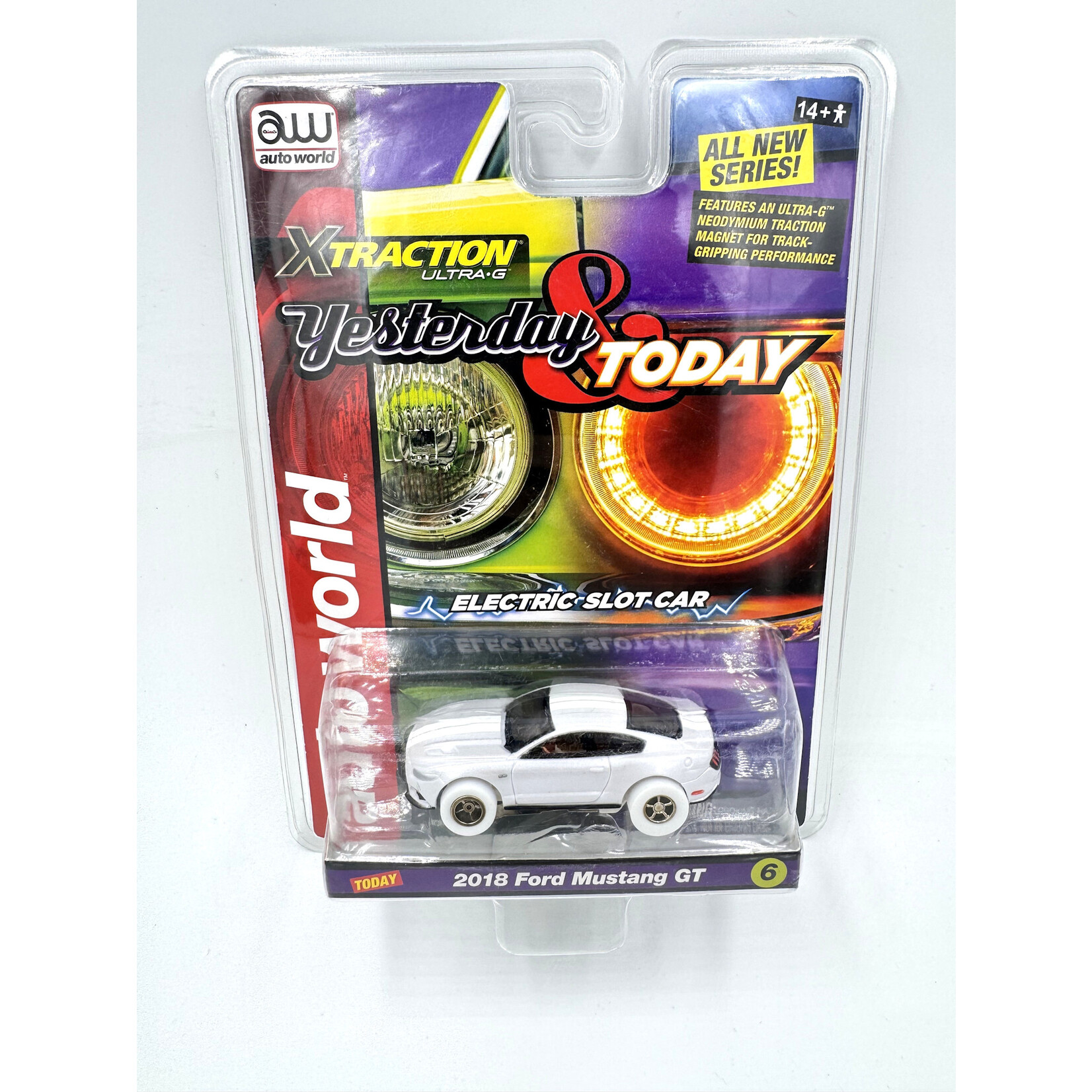 Auto World SC384A6-IW Auto World Xtraction iWheels 2018 Mustang GT HO Scale Slot Car
