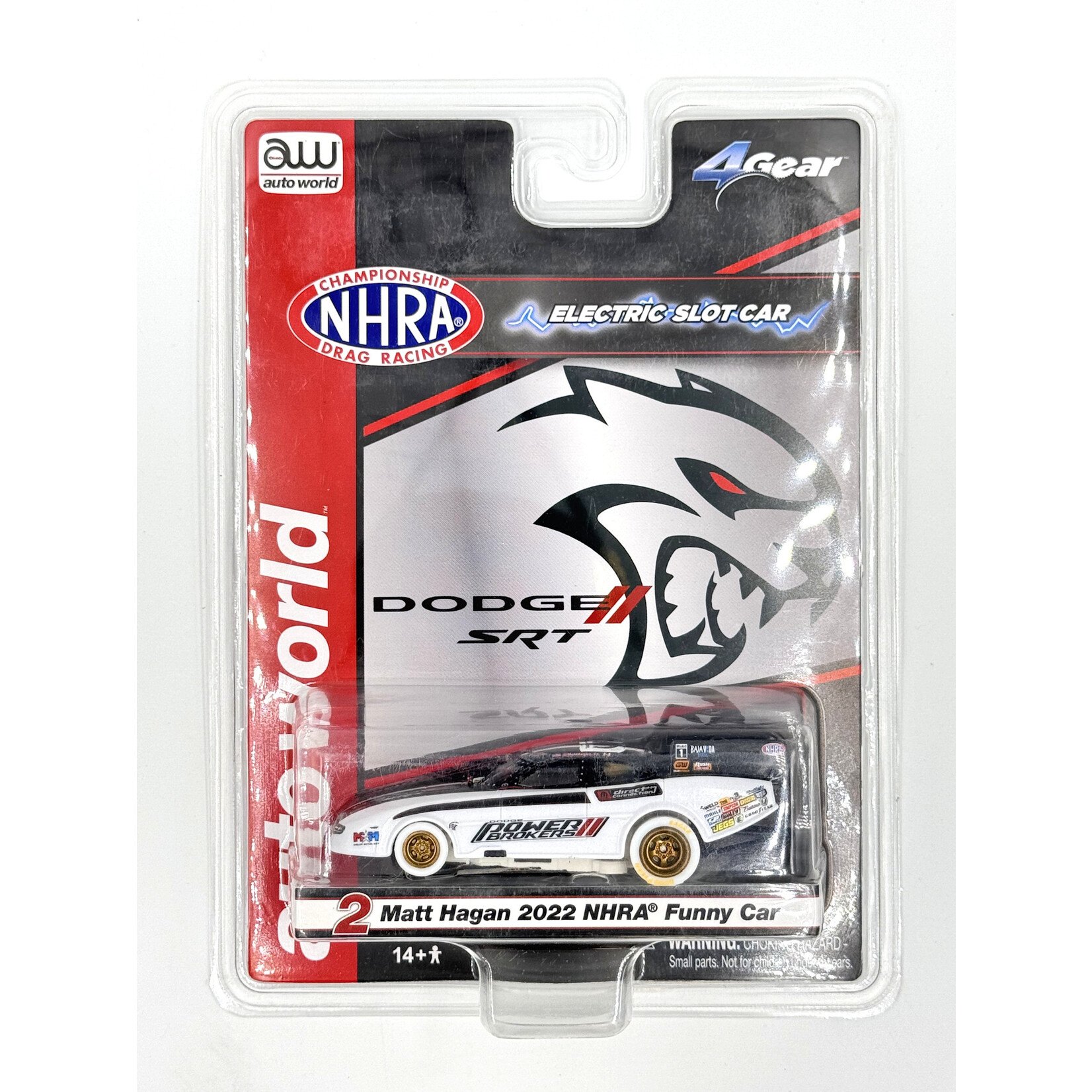 Auto World SC389-2-IW Auto World iWheels  Matt Hagan 2022 NHRA Funny Car HO Scale Slot Car