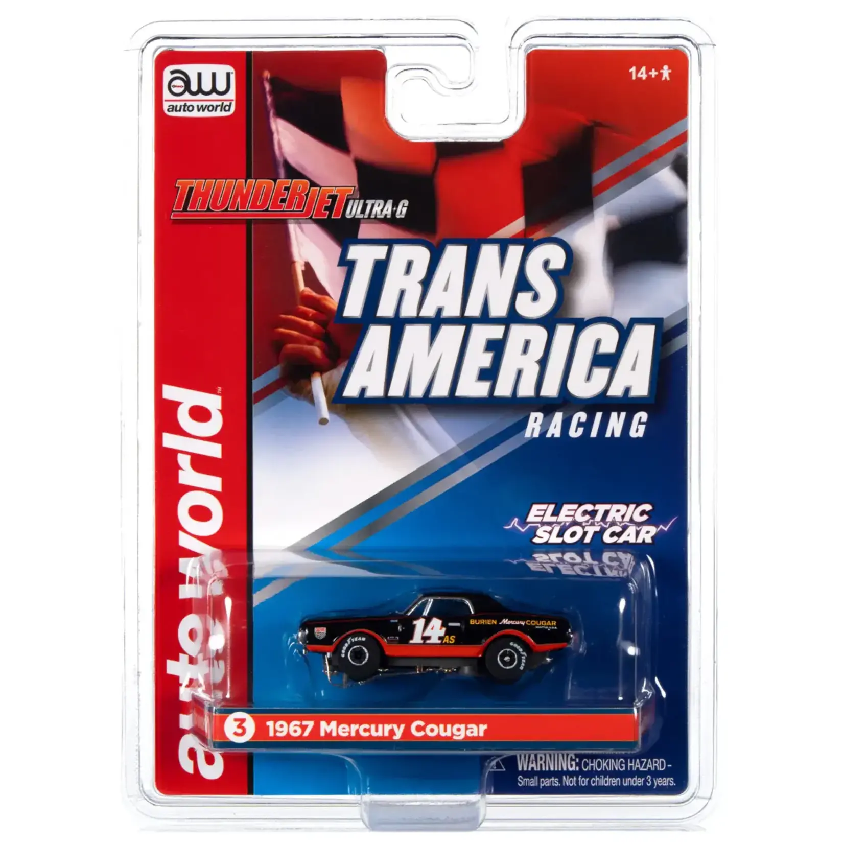 Auto World SC357-3 Auto World Thunder Jet Trans America Racing 1967 Mercury Cougar