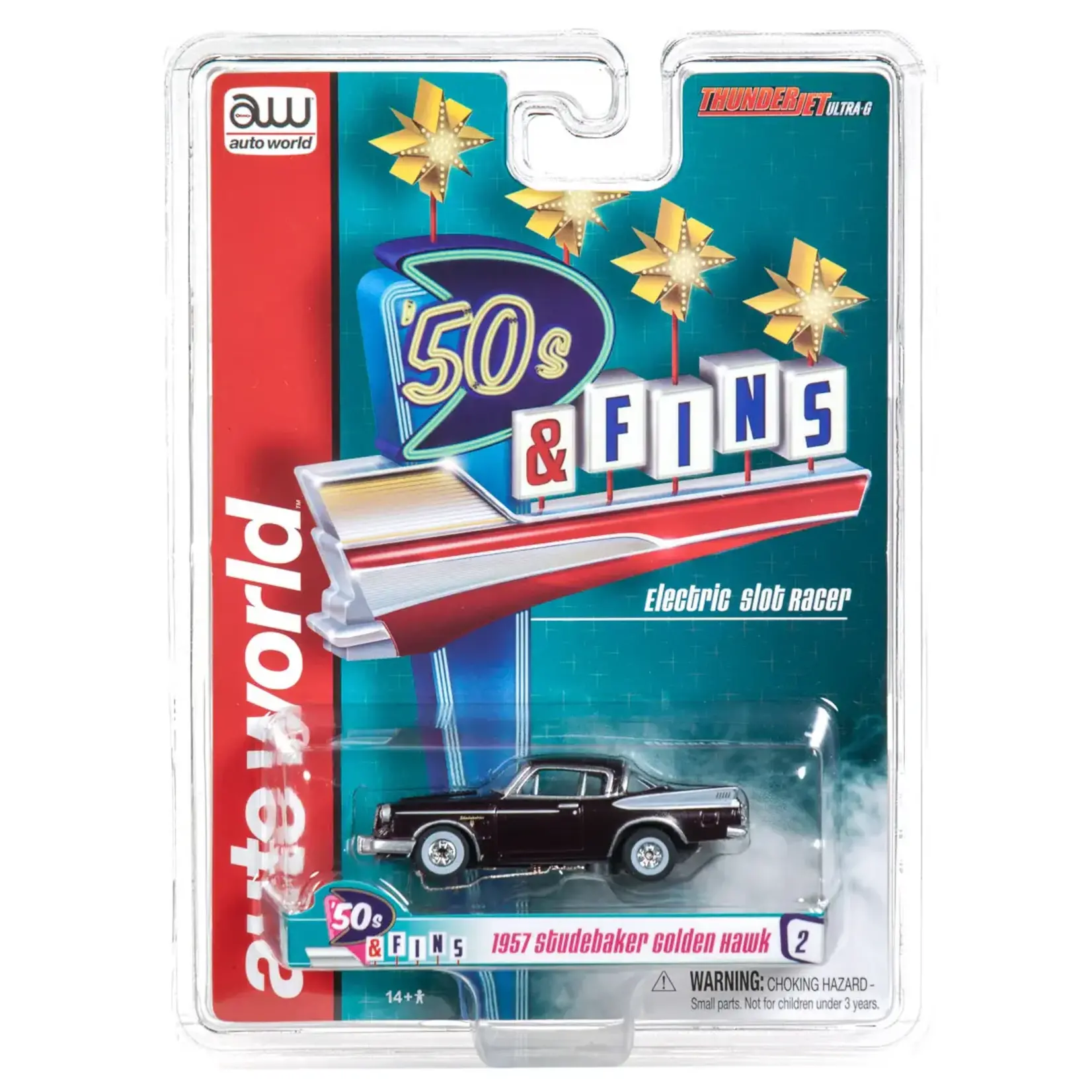 Auto World SC334-2 Auto World Thunder Jet 50s & Fins 1957 Studebaker Golden Hawk