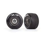 Traxxas TRA9475A Traxxas Weld Satin Black Chrome Rear Wheels & MT Tires (2) ##