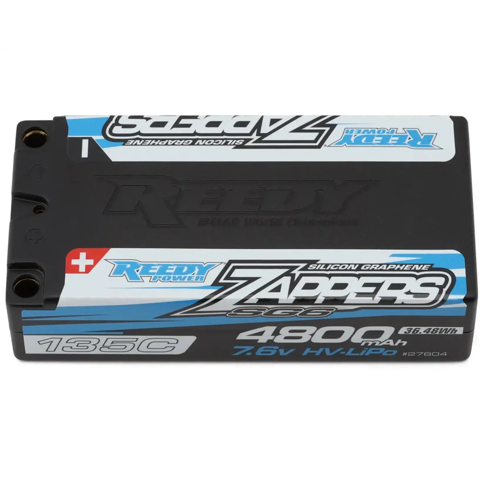Team Associated ASC27604 Reedy Zappers HV SG6 2S Shorty 135C LiPo Battery (7.6V/4800mAh) w/5mm Bullets