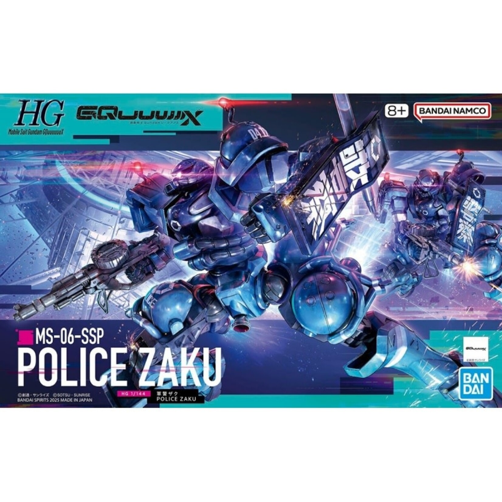 Bandai BAN2759290 Bandai HG 1/144 MS-06-SSP Police Zaku "Gundam GQ" Plastic Model Kit