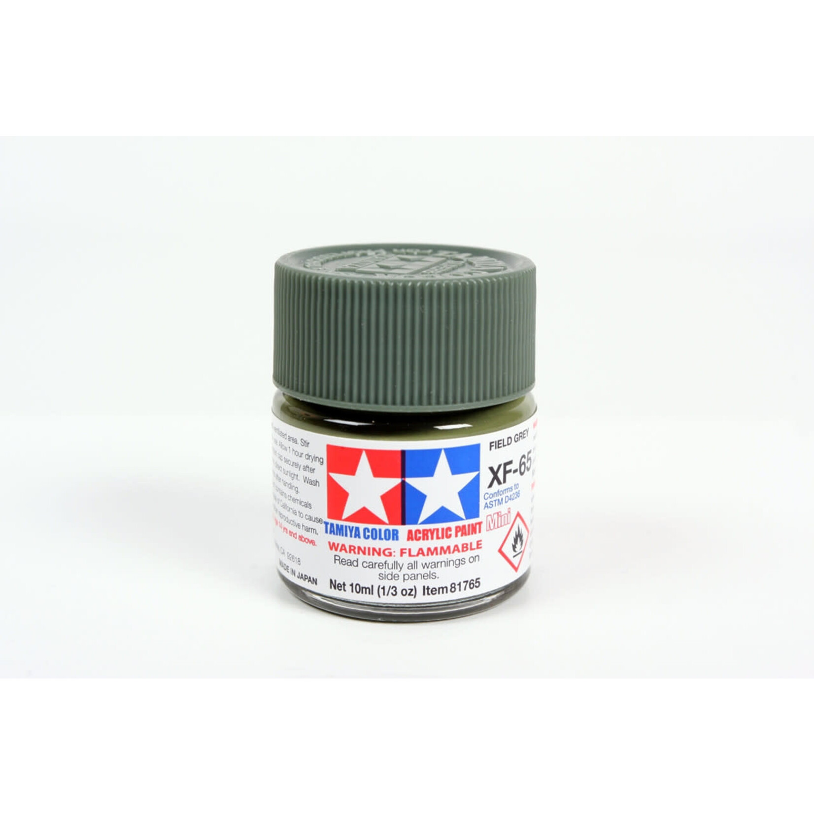 Tamiya TAM81765 Tamiya Acrylic Mini XF-65 Field Grey 10ml (1/3oz)