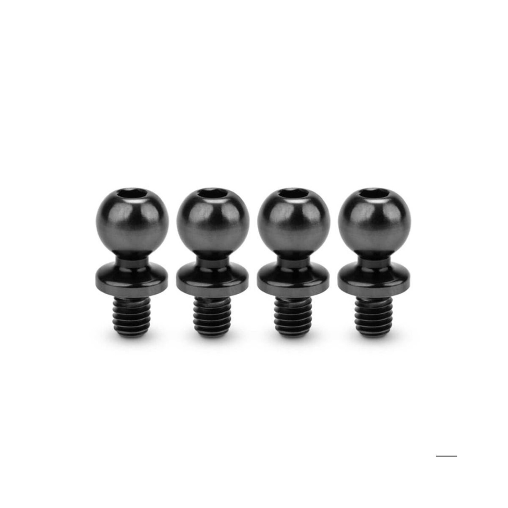 JConcepts JCO5140-2 JConcepts 5.5mm Revolved Titanium Ball Studs (Black) (4) (4mm)