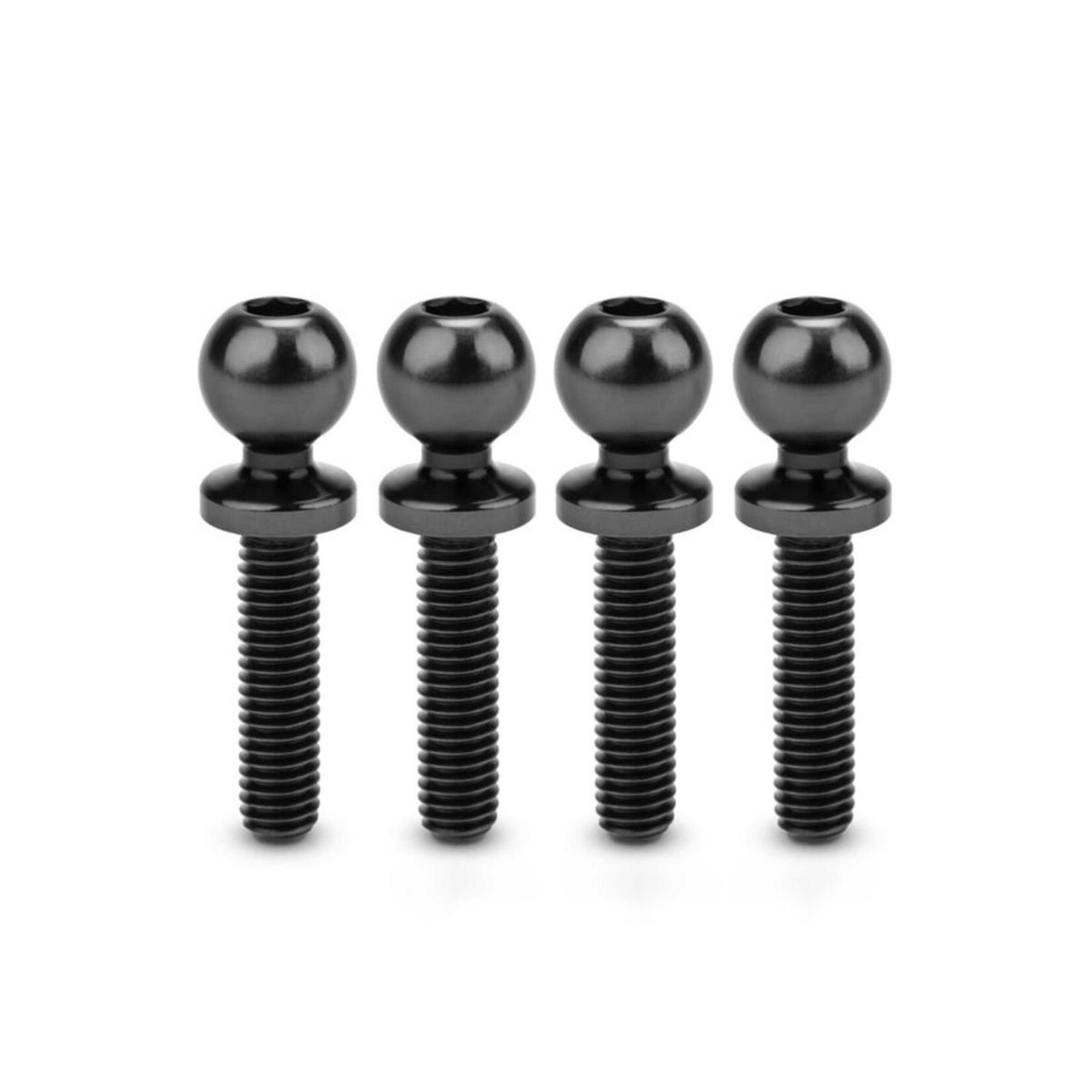 JConcepts JCO5135-2 JConcepts 5.5mm Revolved Titanium Ball Studs (Black) (4) (12mm)