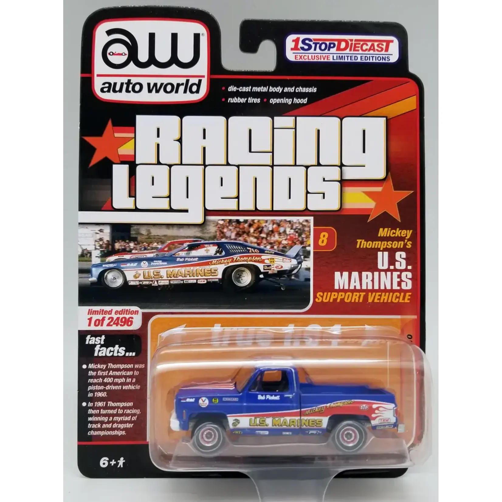 Auto World CP7794 Auto World 1973 Chevy C-10  Mickey Thompson's U.S. MARINE