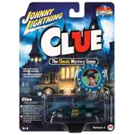 Johnny Lightning JLSP265 Johnny Lightning  2000 Corvette Z06 Modern Clue  Mr Green, Billiard Room w/Revolver & Poker Chip