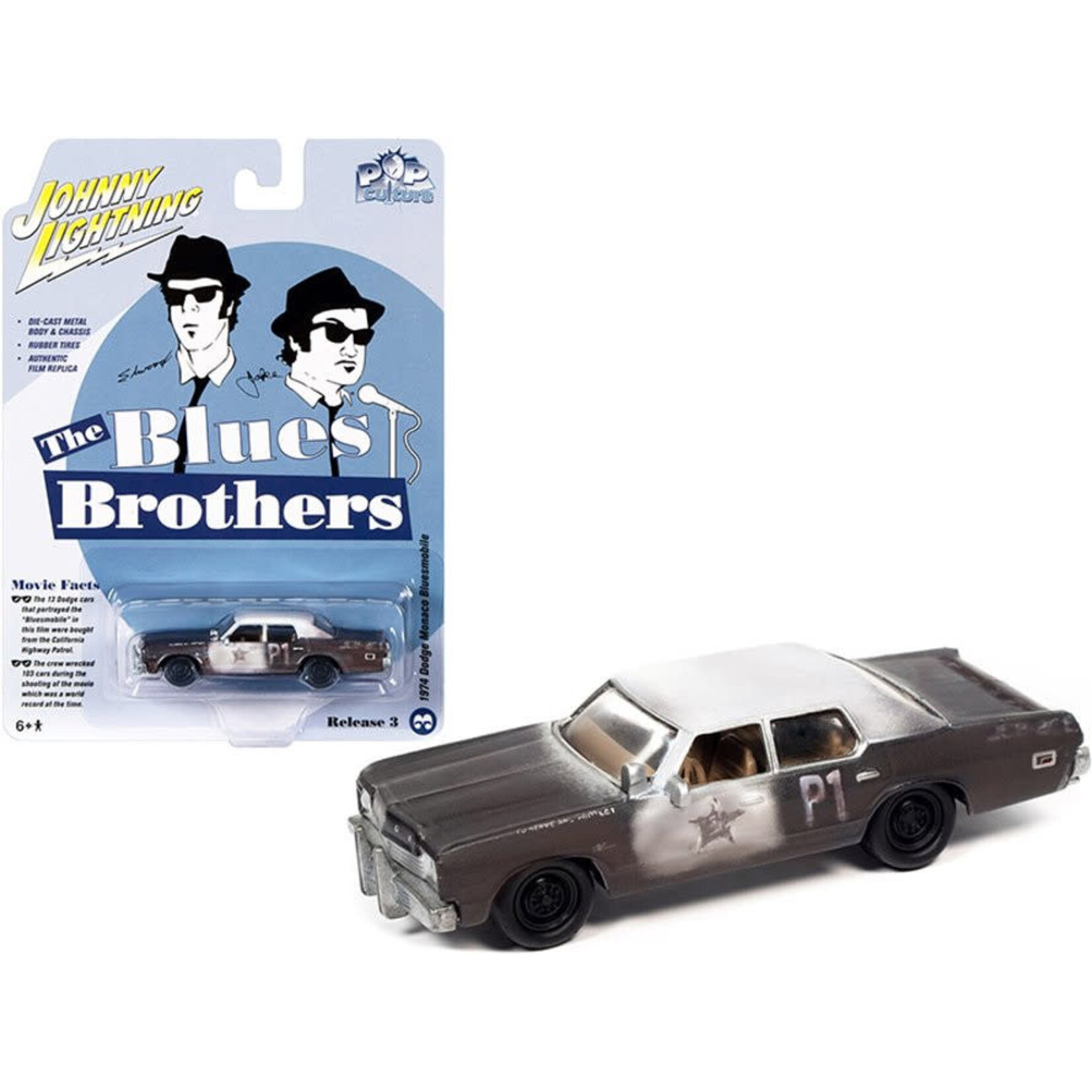 Johnny Lightning JLCP005-3 Johnny Lightning Blues Brothers 1974 Dodge Monaco