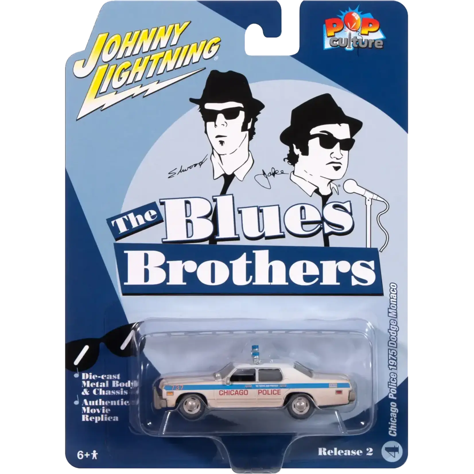 JLPC005-4 Johnny Lightning Blues Brothers 1975 Dodge Monaco Chicago Police