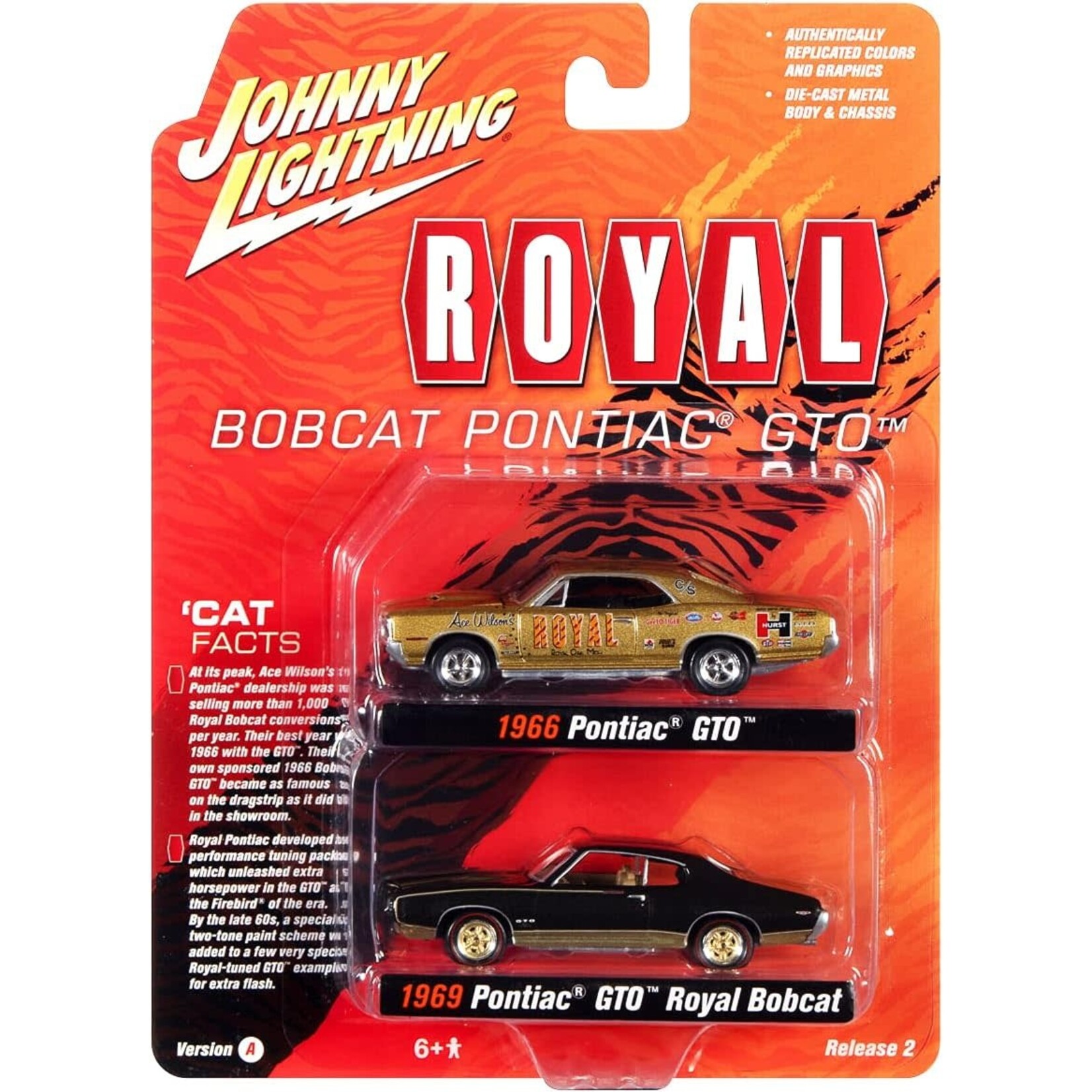 Johnny Lightning JLPK013A Johnny Lightning Royal Bobcat Pontiac GTO 1966 1969