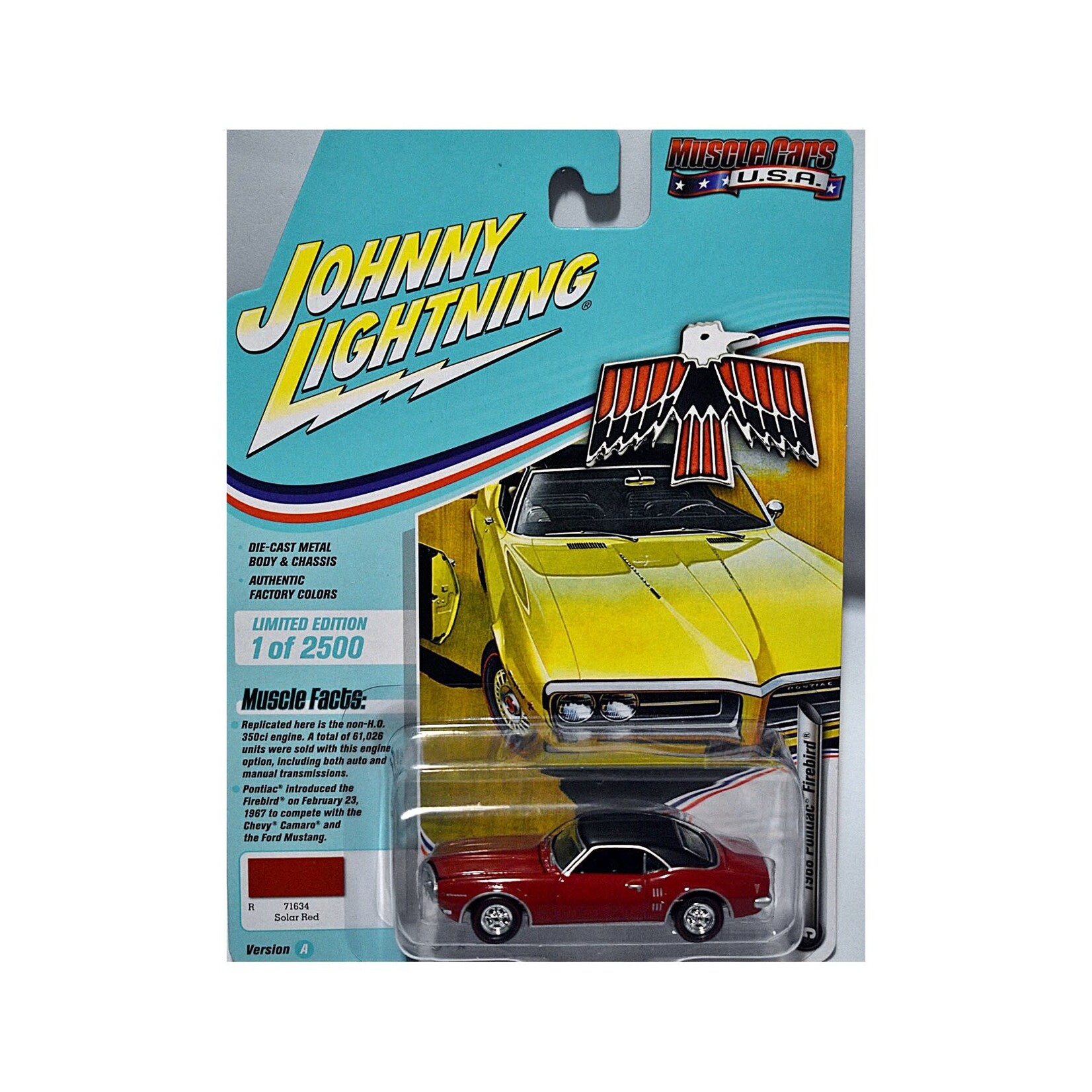 Johnny Lightning JLMC022A-5 Johnny Lightning 1968 Pontiac Firebird (Solar Red)