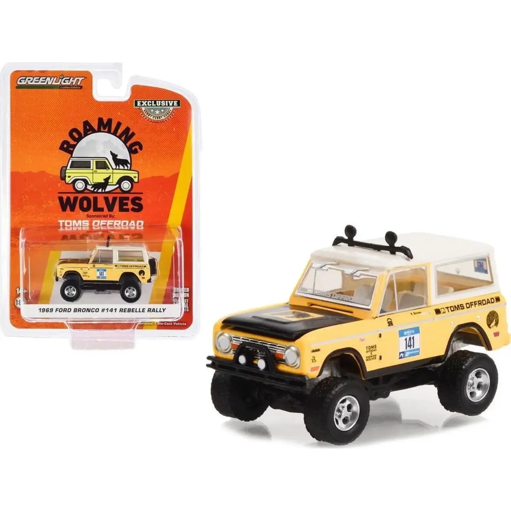 Greenlight GLT30389 Greenlight 1969 Ford Bronco #141 Rebelle Rally Hobby Exclusive