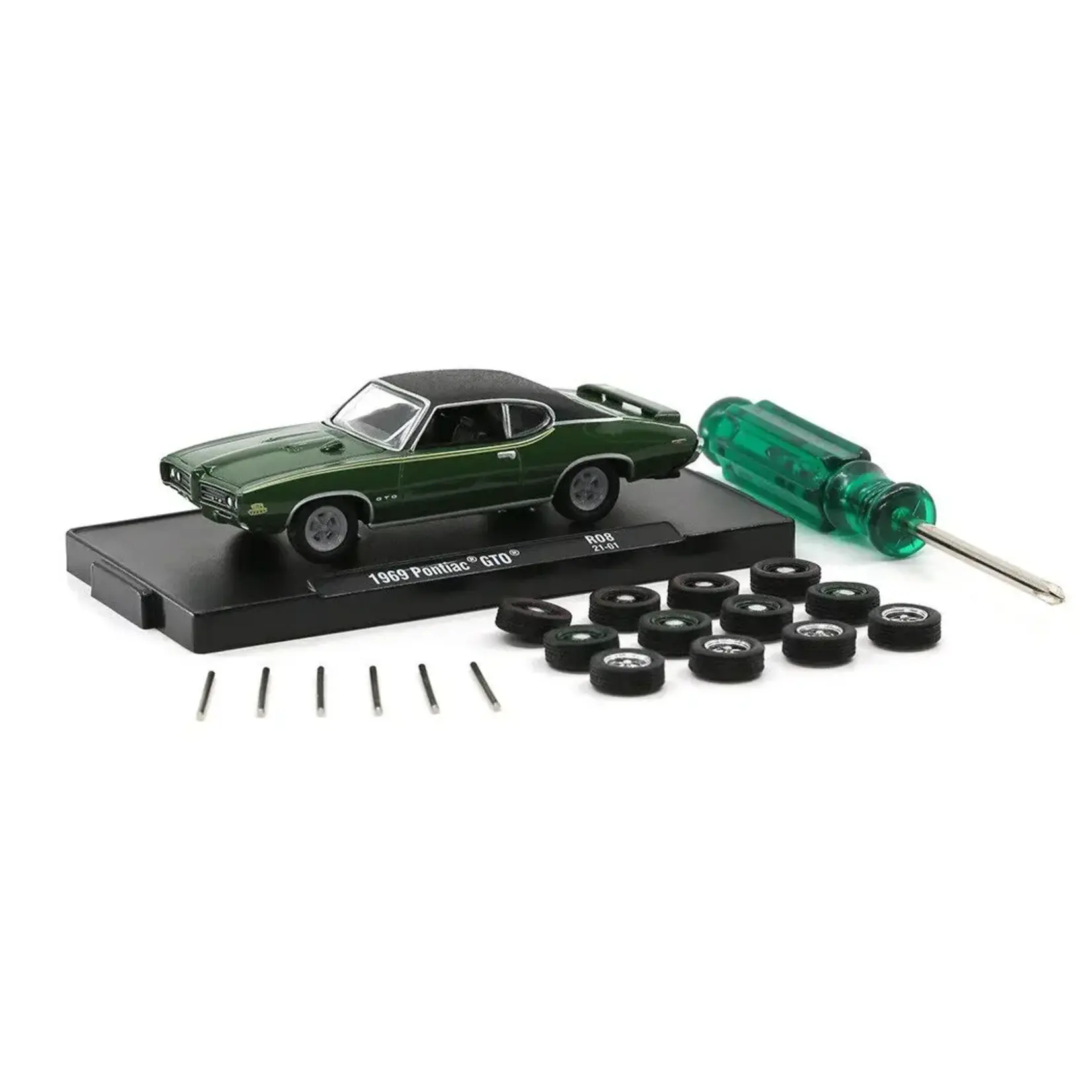 M2 Machines 34001-R08-01 M2 Machines Auto Wheels 1969 Pontiac GTO (Green)