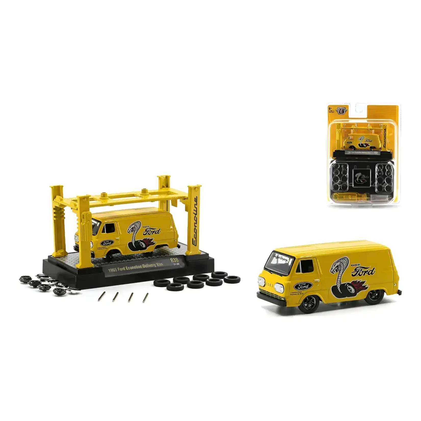 M2 Machines 37000-R38-06 M2 Machines Model Kit 1965 Ford Econoline Delivery Van (Yellow)