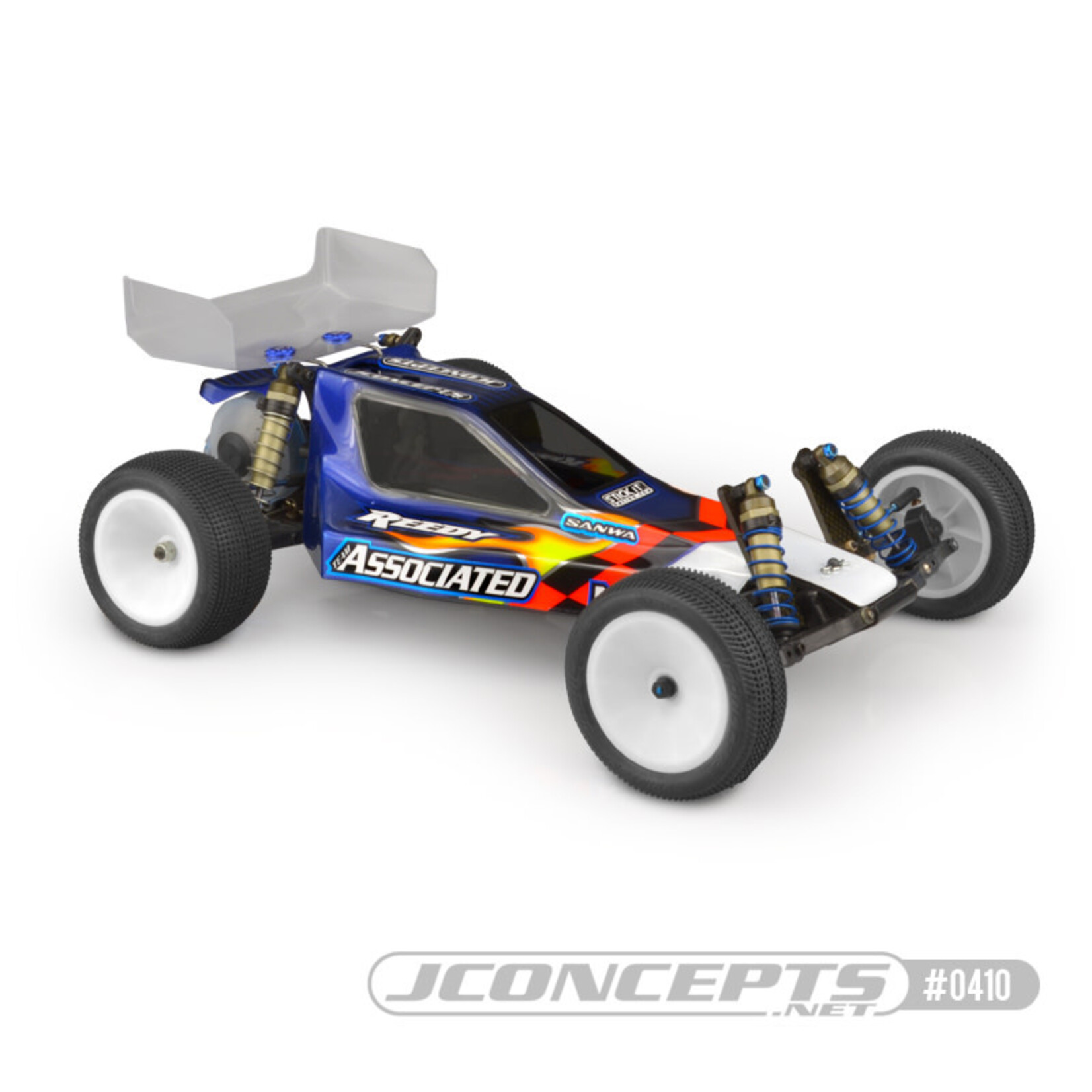 JConcepts JCO0410-6142 JConcepts RC10B3 Body w/5.5 Rear Wing (Clear)