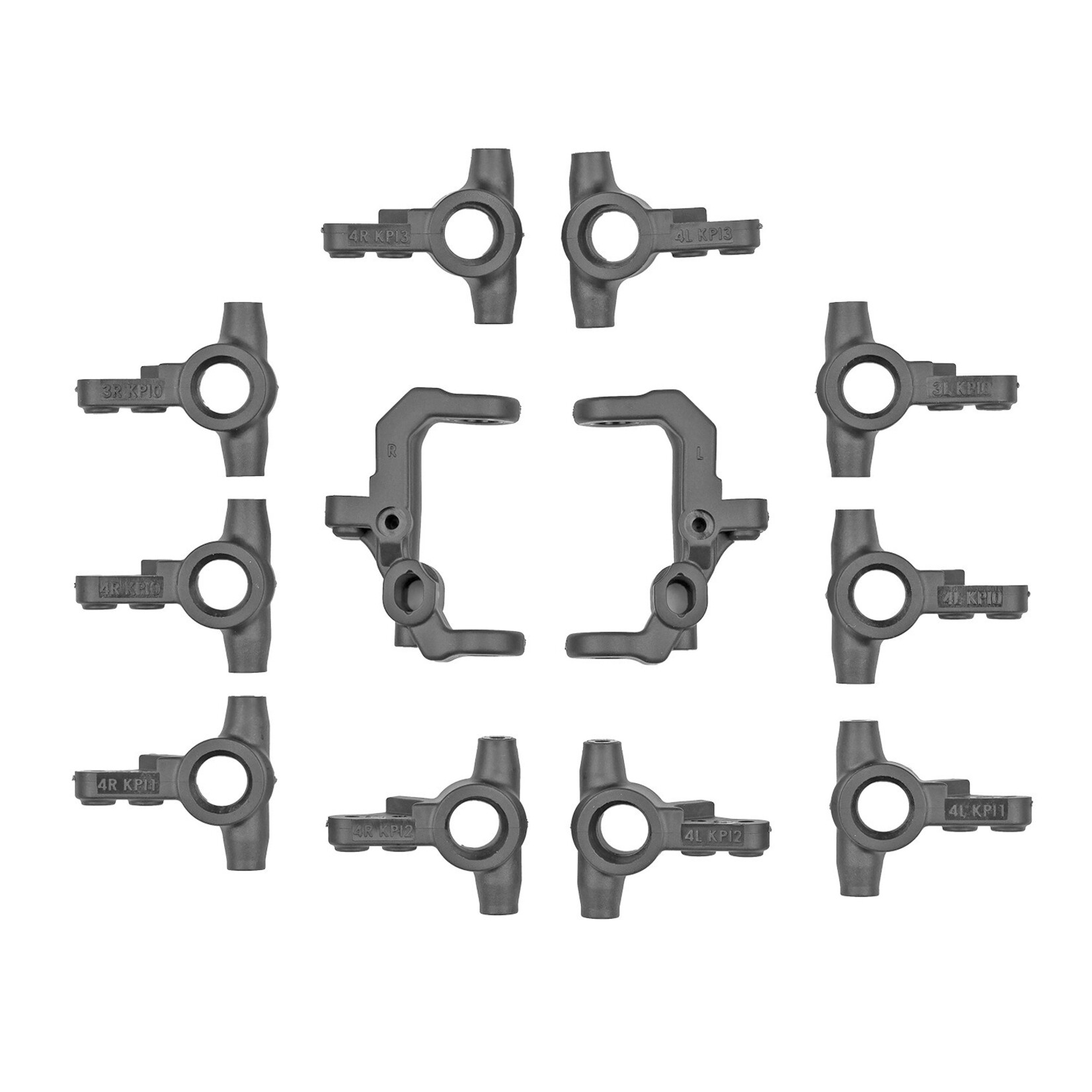 Team Associated ASC71214 Team Associated RC10T7 FT V2 Caster And Steering Blocks, Carbon