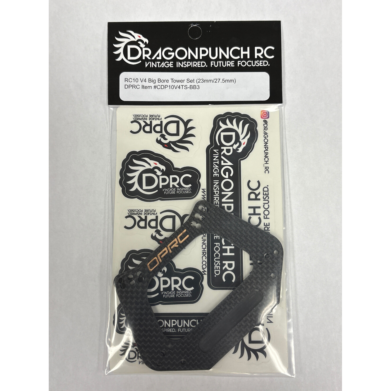 Dragon Punch RC CDP10V4TS-BB3 Dragon Punch RC10 3mm V4 Big Bore Shock Towers (23mm/27.5mm)