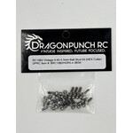 Dragon Punch RC BRC10B2HGR5-4.3BSK Dragon Punch RC10 B2 Titanium 4-40 Ball Stud Kit with 4.3 Ball (HEX COLLAR)  0.2"x 6 and 0.3" x 10 and 0.375" x 2