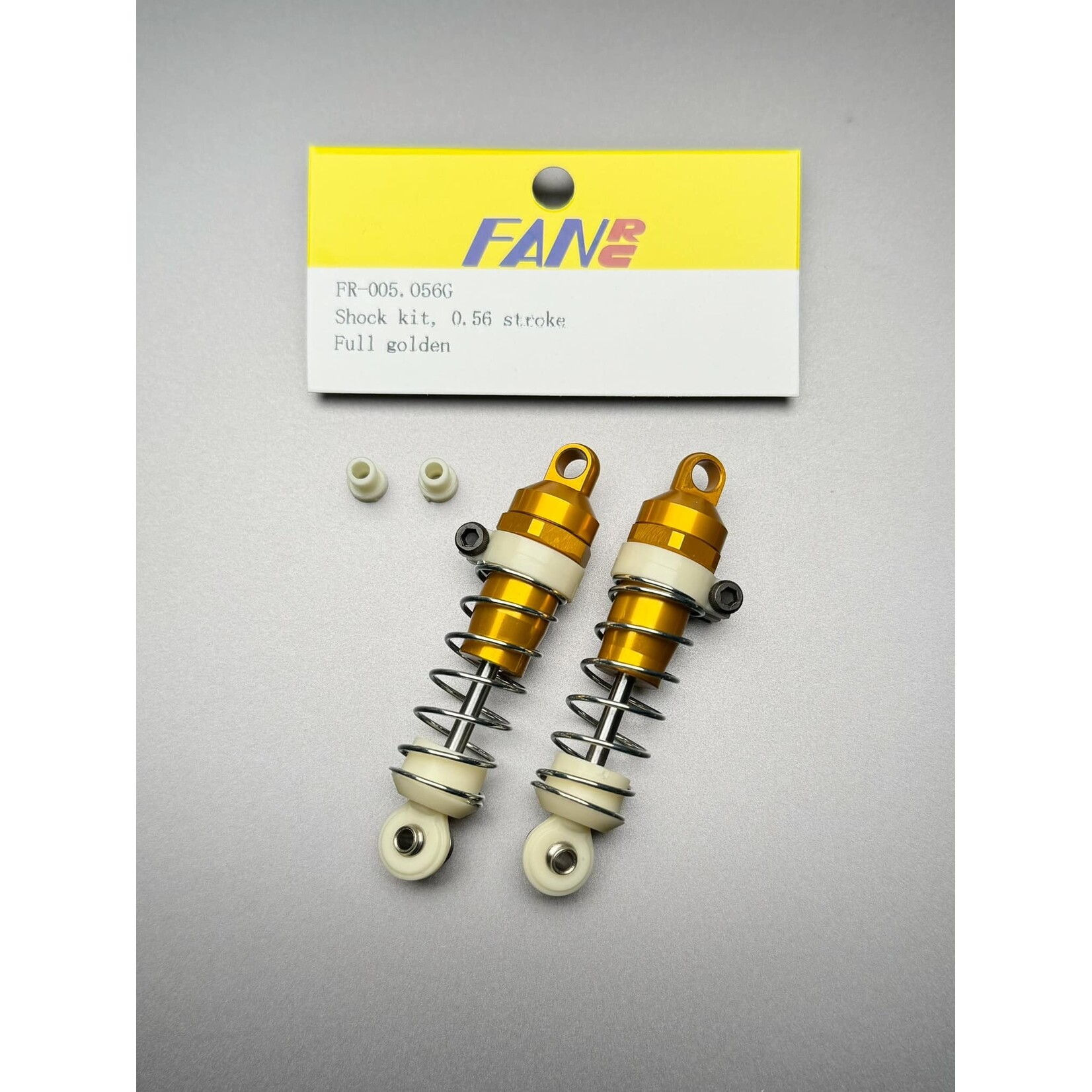 Fan RC FR-005.056G FanRC Shock Kit, 0.56 Stroke, Golden Body & Golden Cap Fits RC10