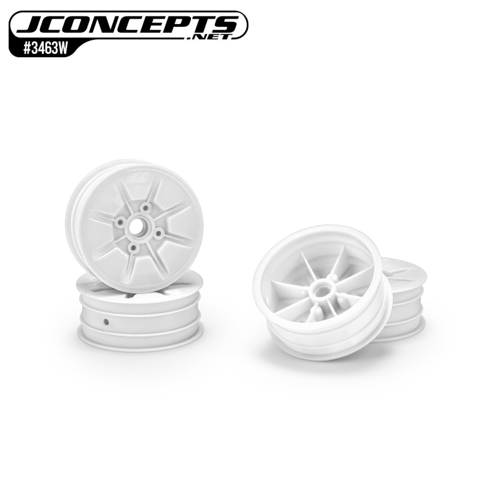 JConcepts JCO3463W JConcepts Pioneer - RC10 2.2" front wheel, non-flanged bearing, white - 4pc