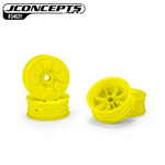 JConcepts JCO3463Y JConcepts  Pioneer - RC10 2.2" front wheel, non-flanged bearing, yellow - 4pc