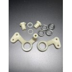 Fan RC FR-0036 FanRC Steering Bellcranks, Worlds Style, W/Bearings, White Fits RC10