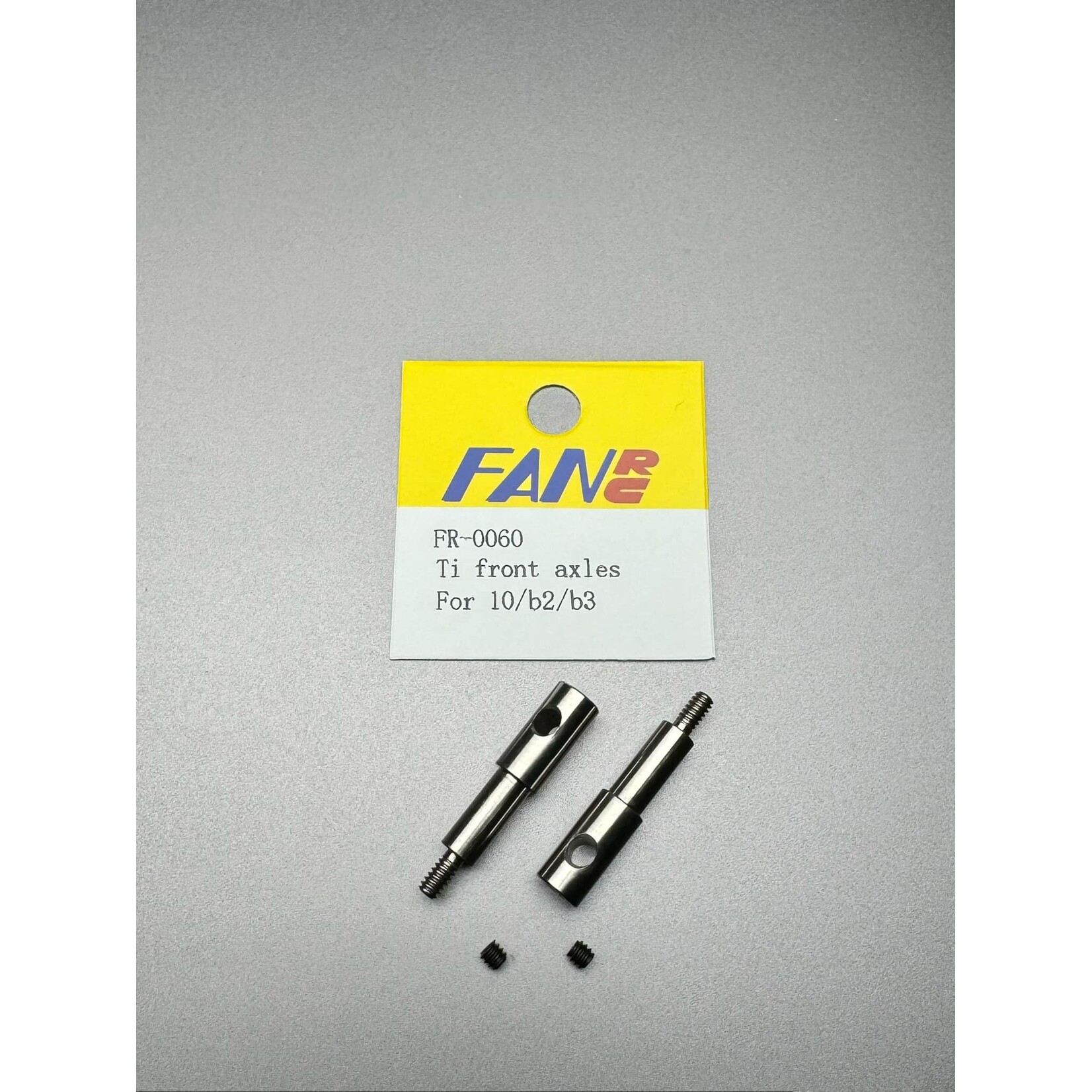 Fan RC FR-0060 FanRC Titanium Standard Front Axles, For RC10/B2/B3