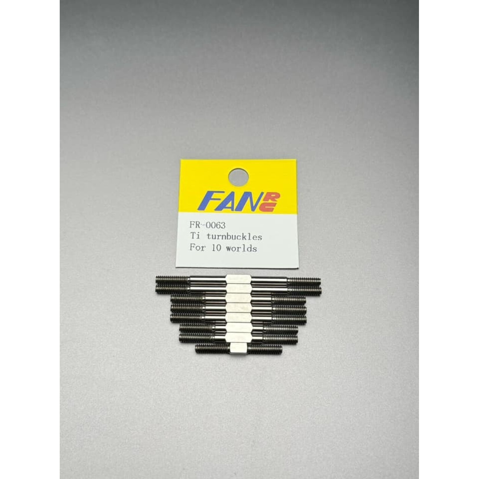 Fan RC FR-0063 FanRC Ti Turnbuckles, For Worlds Fits RC10