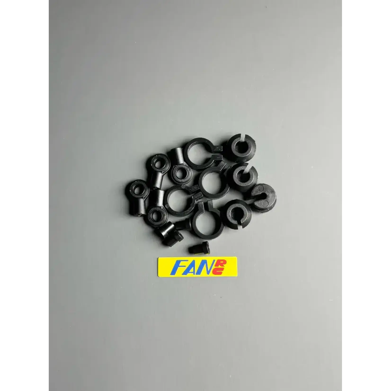 Fan RC FR-003B FanRC Shock Plastic Parts,  For 4 Shocks Fits RC10 Black