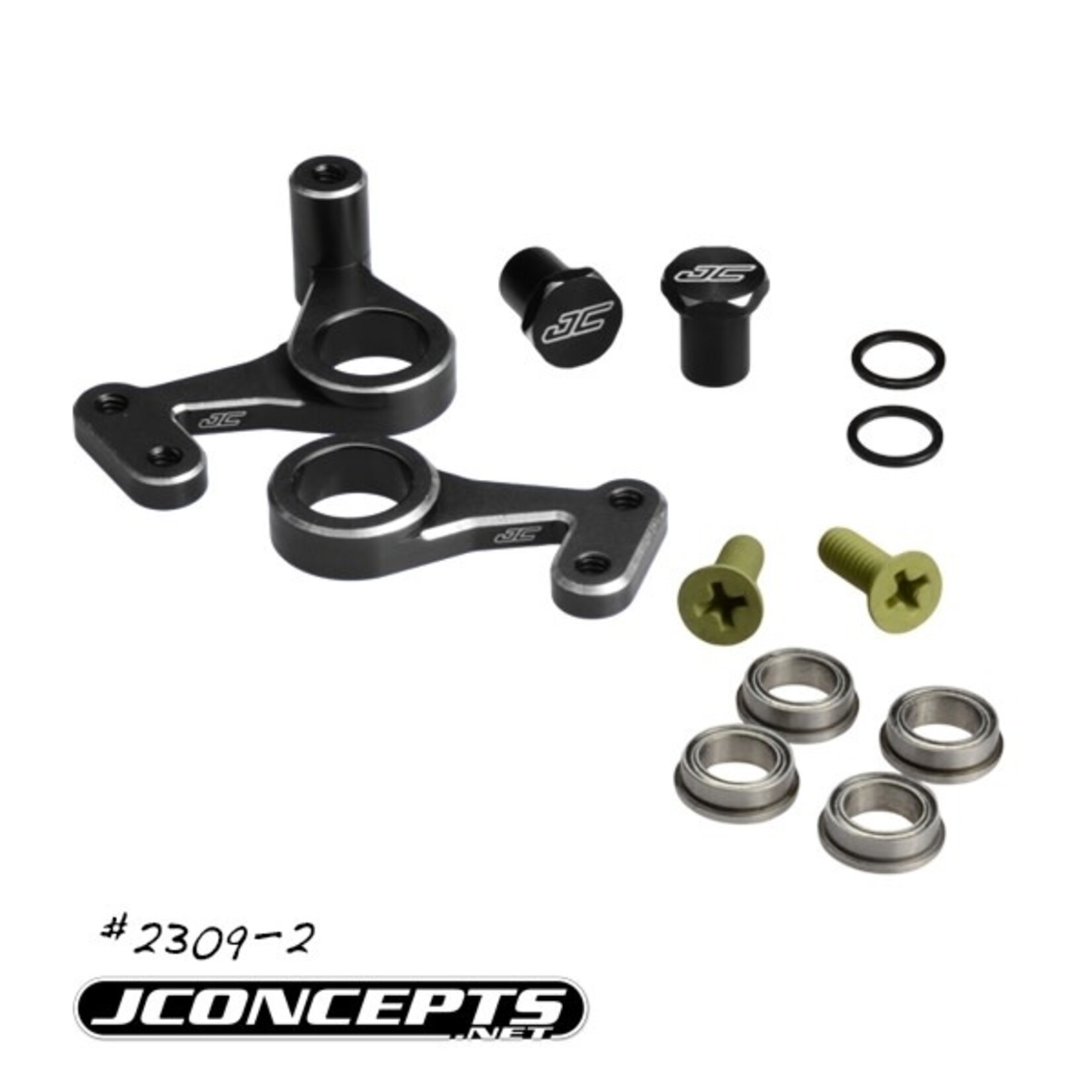 JConcepts JCO2309-2 JConcepts RC10 Classic Aluminum Steering Bell Crank (Black)