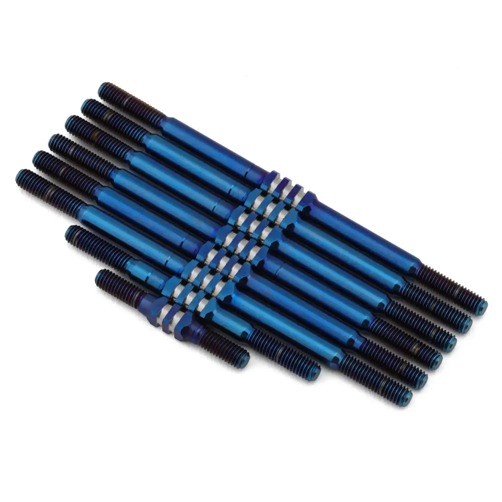 JConcepts JCO2828-1 JConcepts Team Associated RC10T Fin Titanium Turnbuckles (Blue) (8)