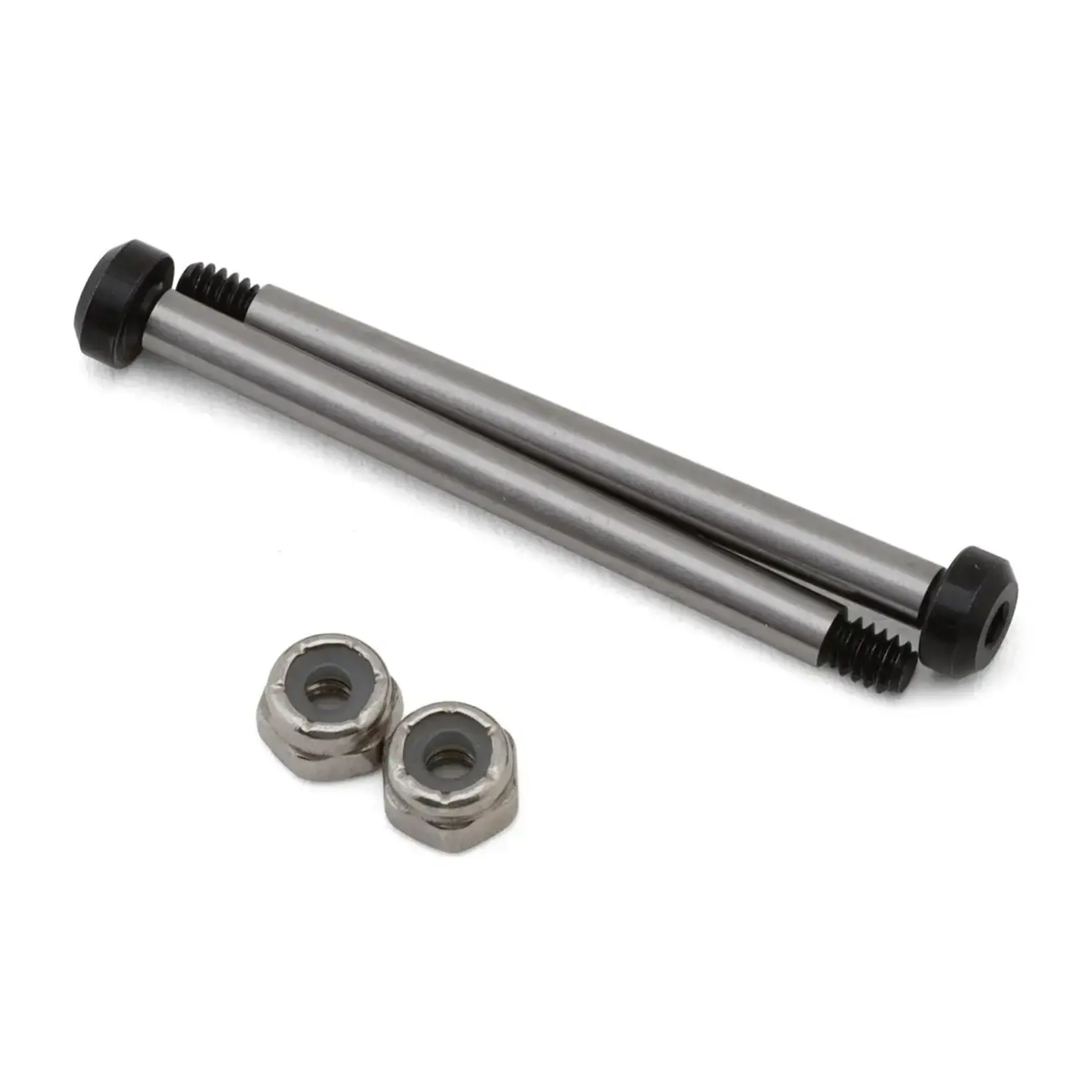 Koswork KOS04191-12 Koswork RC10 43mm Hardened Steel Front Inner Hinge Pin (2) w/locknuts