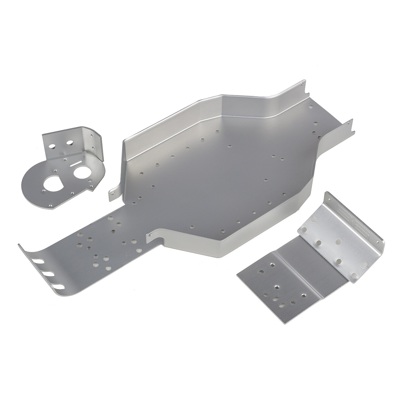 Team Associated ASC6311 Associated RC10CC Chassis, Nose Plate & Motor Mount Set (Silver)