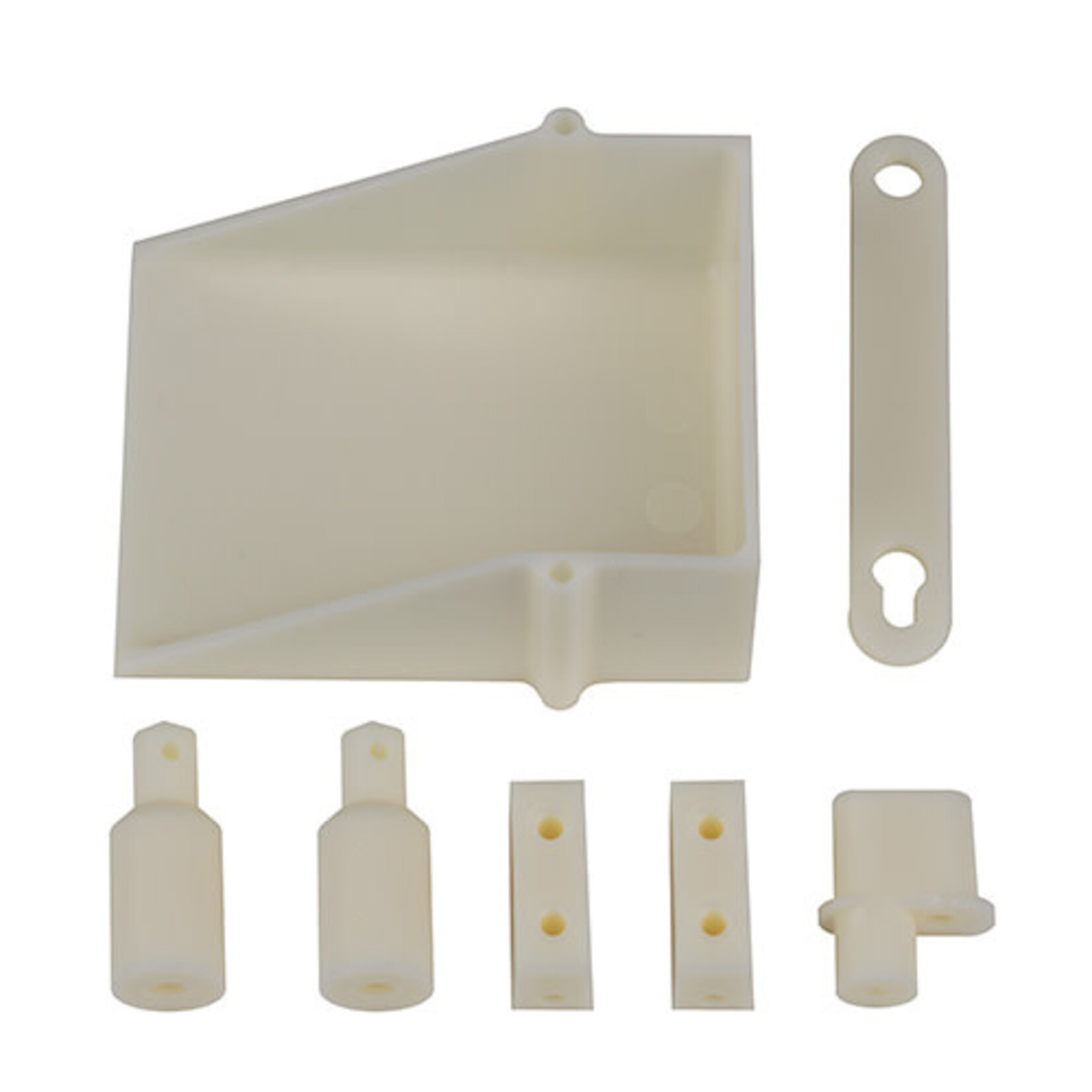 Team Associated ASC7811 Associated RC10 Battery Cup, Servo, Body, Antenna Mount