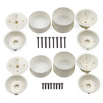 Team Associated ASC7807 Associated RC10T Wide Rear and Narrow Front Wheels, (3-piece) white