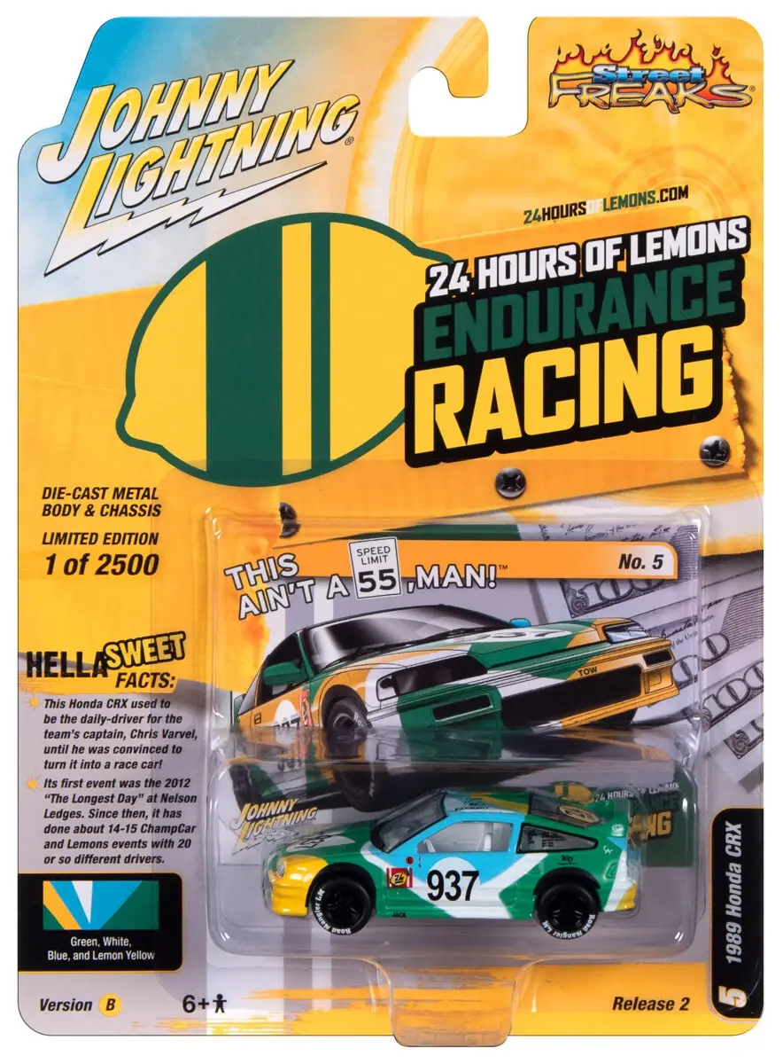 Johnny Lightning JLSP363B5 Johnny Lightning 1989 Honda CRX (24 Hrs