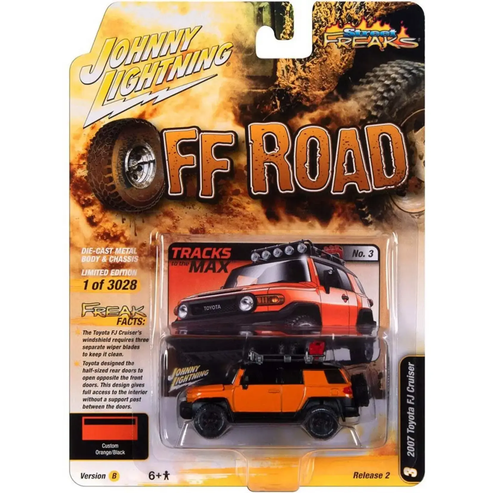 Johnny Lightning JLSP361B3 Johnny Lightning 2007 Toyota FJ Cruiser Custom Orange & Black